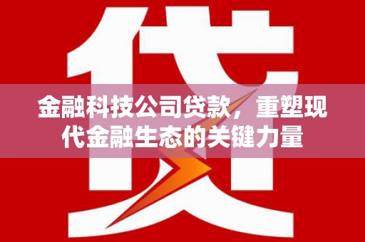 巫山金融科技公司贷款，重塑现代金融生态的关键力量