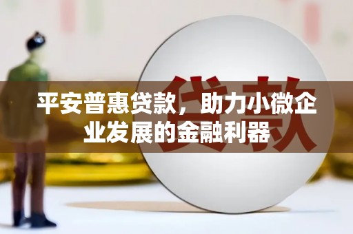 巫山平安普惠贷款，助力小微企业发展的金融利器